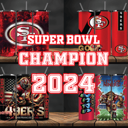 San Francisco 49ers Super Bowl Tumbler Png, Super Bowl 2024 Tumbler Wrap 06