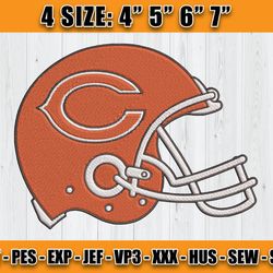 Chicago Bears Embroidery, NFL Chicago Bears Embroidery, NFL Machine Embroidery Digital, 4 sizes Machine Emb Files - 16 R