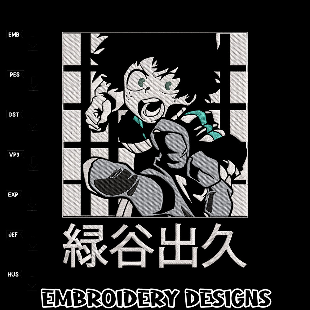 Deku poster Embroidery Design, Mha Embroidery, Embroidery File, Anime Embroidery,Anime shirt, Digital download..jpg