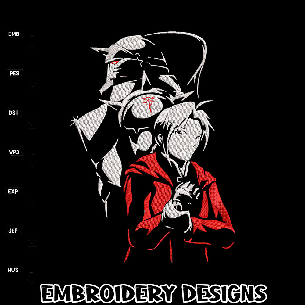 Edward Elric Embroidery Design, Fullmetal Embroidery,Embroidery File,Anime Embroidery, Anime shirt, Digital download..jpg