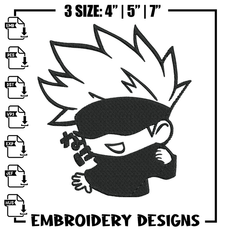 Gojo cute Embroidery Design,Jujutsu Embroidery, Embroidery File, Anime Embroidery, Anime shirt, Digital download.jpg