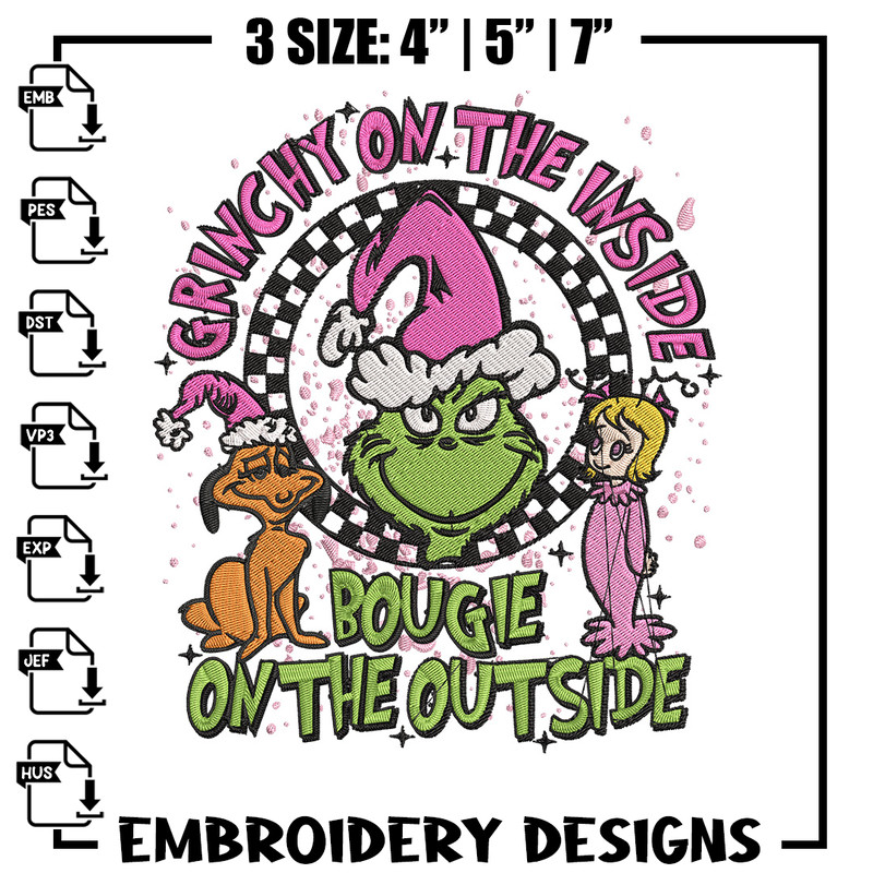 Grinch on the inside Embroidery Design, Grinch Embroidery, Embroidery File, Chrismas Embroidery, Digital download.jpg