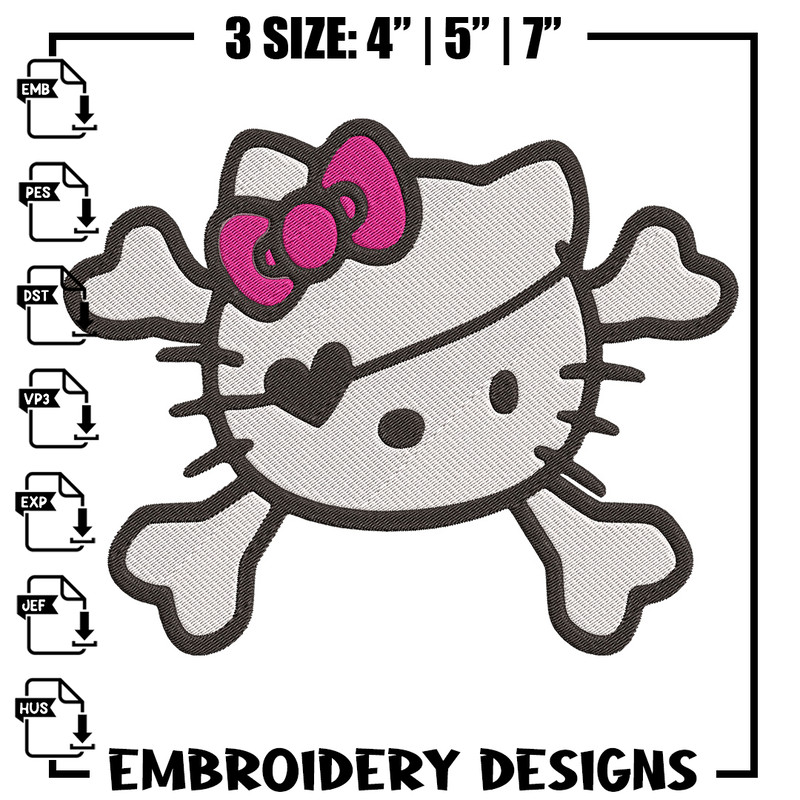 Hello kitty logo Embroidery Design, Hello kitty Embroidery, Embroidery File, Anime Embroidery, Digital download..jpg