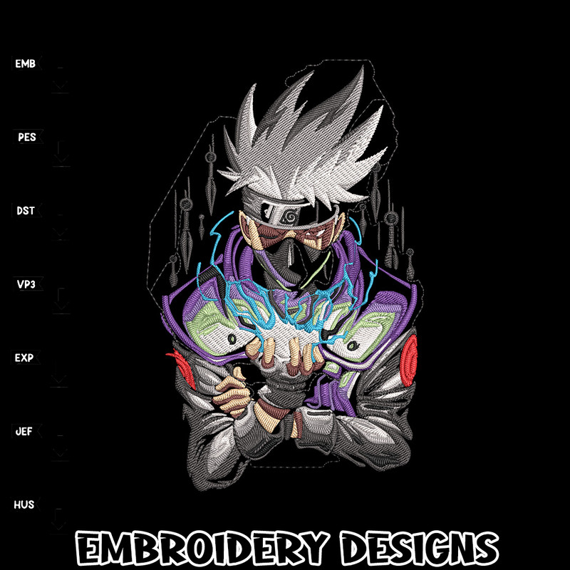 Kakashi Poster Embroidery Design, Naruto Embroidery, Embroidery File, Anime Embroidery,Anime shirt, Digital download.jpg