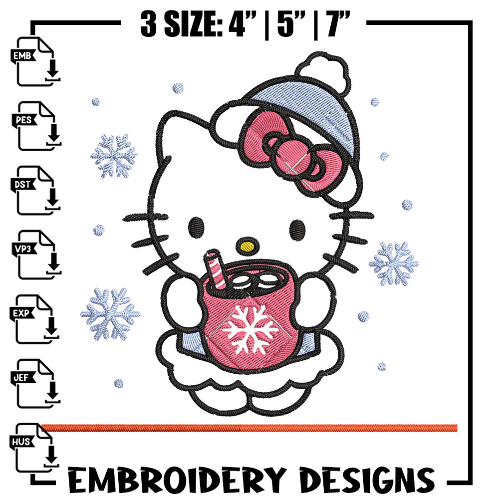 Kitty chrismas Embroidery Design, Hello kitty Embroidery, Embroidery File,Anime Embroidery, Anime shirt,Digital download.jpg