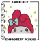 My Melody Peek Embroidery Design, Hello kitty Embroidery, Embroidery File, Anime Embroidery,Anime shirt,Digital download.jpg