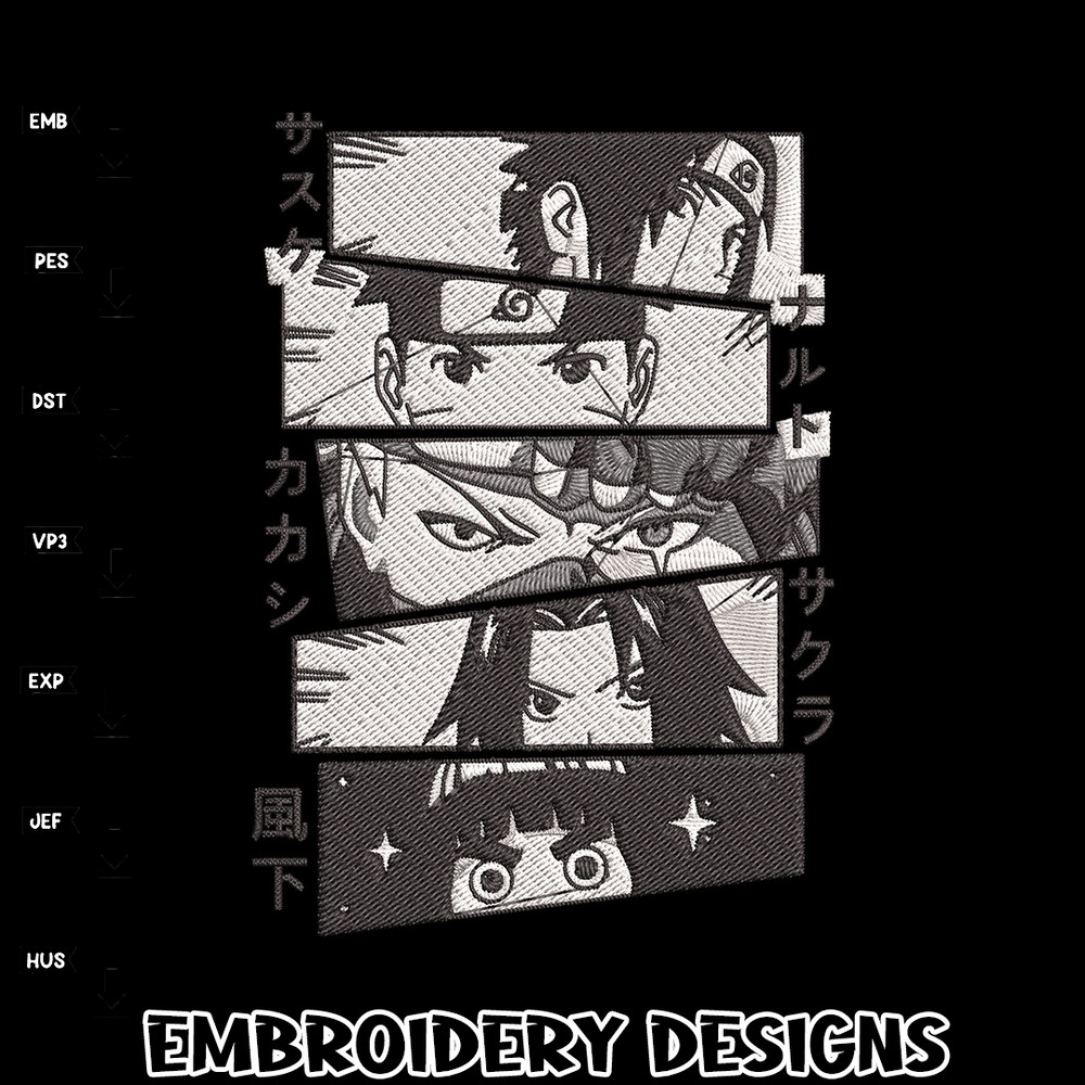 Naruto friends Embroidery Design, Naruto Embroidery, Embroidery File, Anime Embroidery, Anime shirt, Digital download..jpg