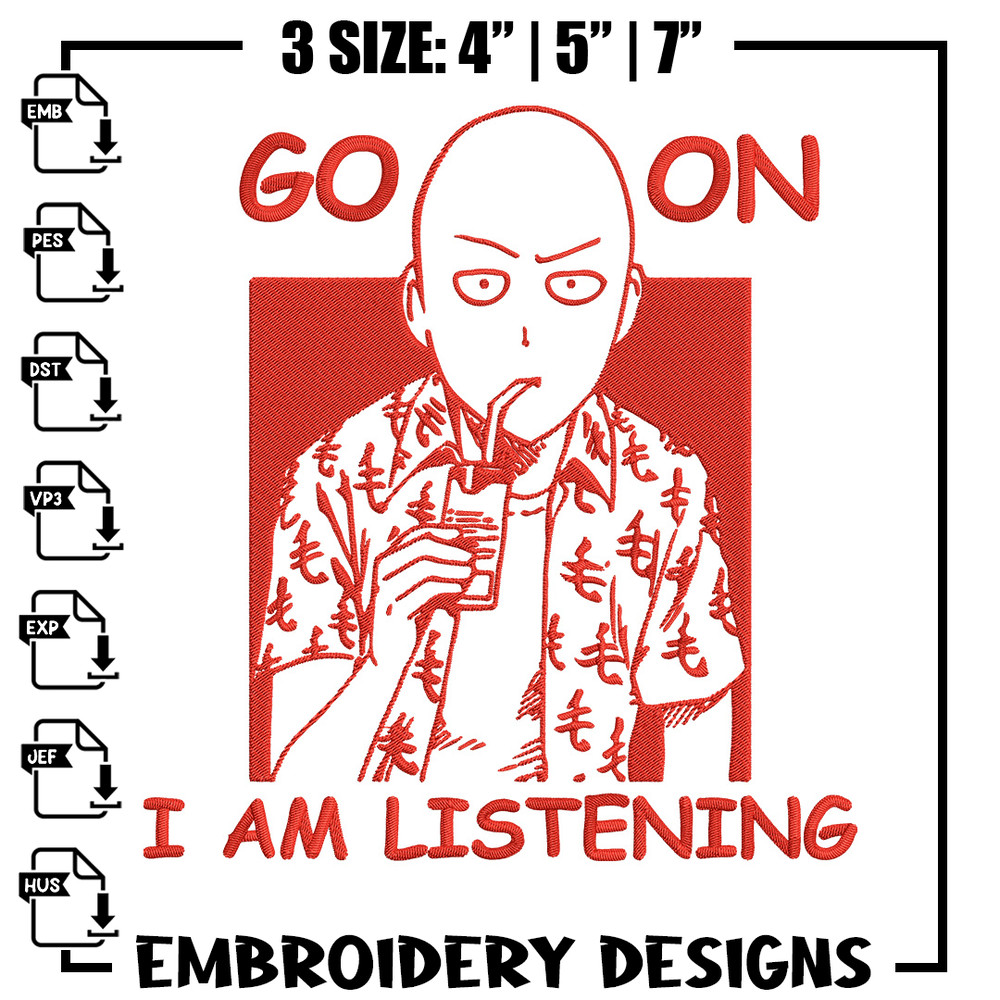 Saitama box Embroidery Design, One punch man Embroidery, Embroidery File, Anime Embroidery,Anime shirt,Digital download.jpg