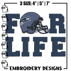 Seattle Seahawks For Life embroidery design, Seahawks embroidery, NFL embroidery, sport embroidery, embroidery design.