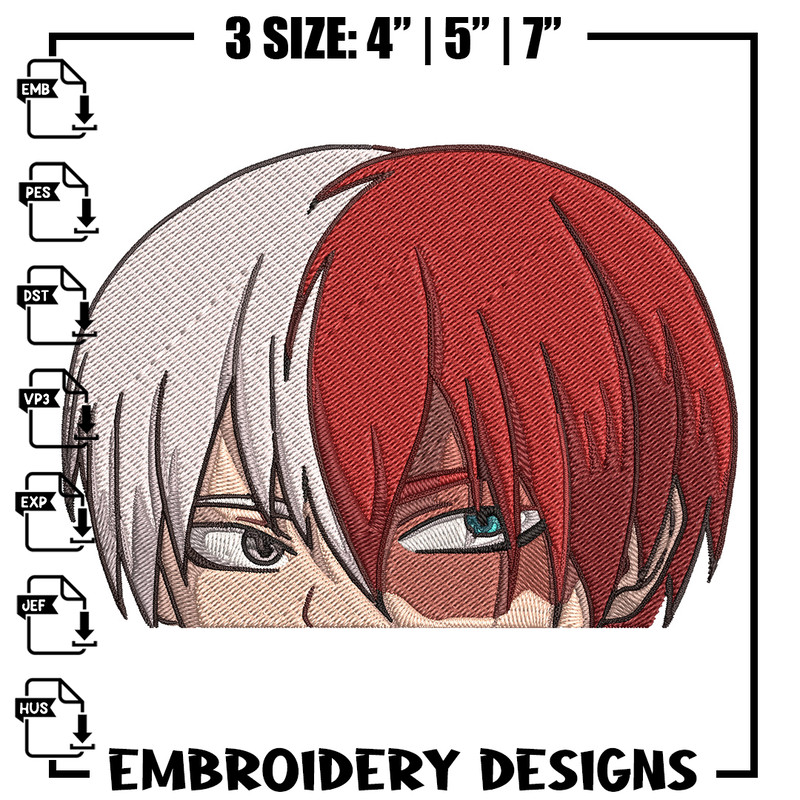Shouto Peeker Embroidery Design, Mha Embroidery, Embroidery File, Anime Embroidery,Anime shirt, Digital download.jpg