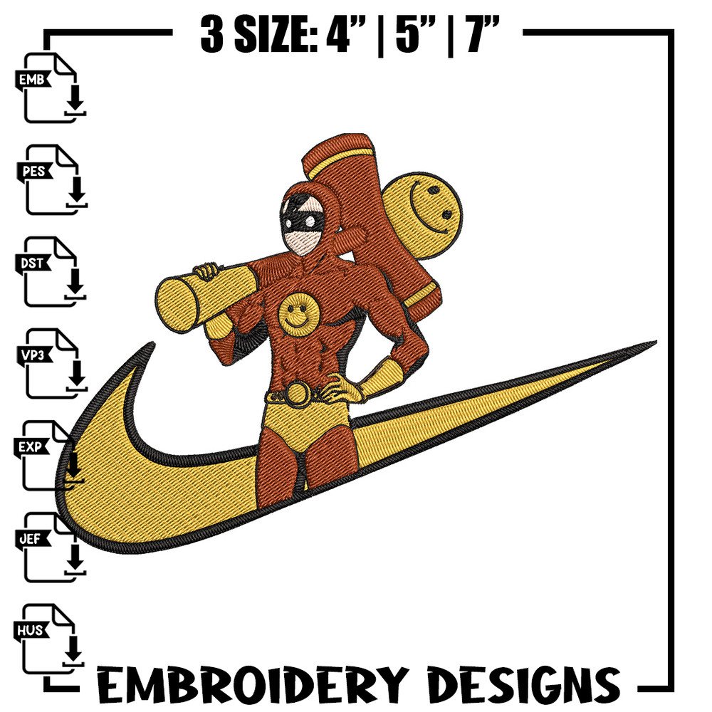 Smile Man Embroidery Design, One punch man Embroidery, Embroidery File, Nike Embroidery, Anime shirt,Digital download.jpg
