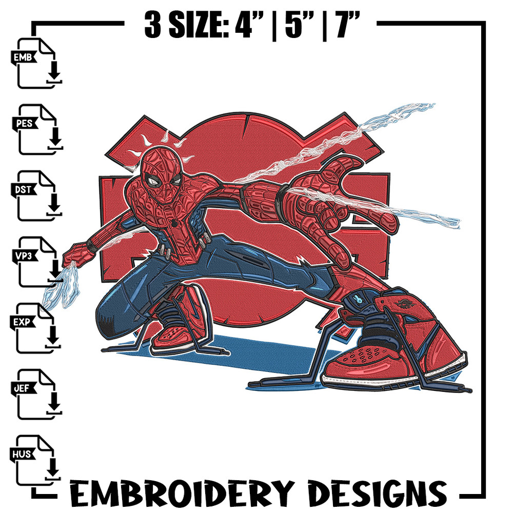 Spiderman poster Embroidery Design, Spiderman Embroidery, Embroidery File, Anime Embroidery,Anime shirt,Digital download.jpg