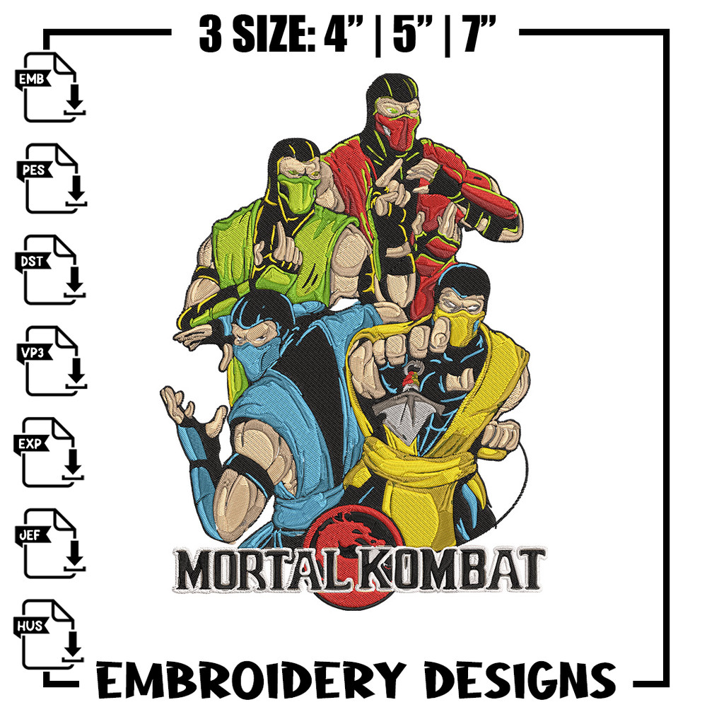 Sub Zero Embroidery Design, Mortal kombat Embroidery, Embroidery File, Anime Embroidery, Anime shirt, Digital download.jpg