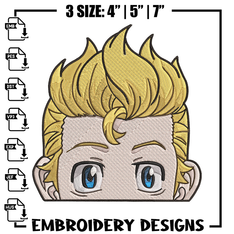 Takemichi Embroidery Design, Tokyo Revengers Embroidery, Embroidery File, Anime Embroidery,Anime shirt, Digital download.jpg