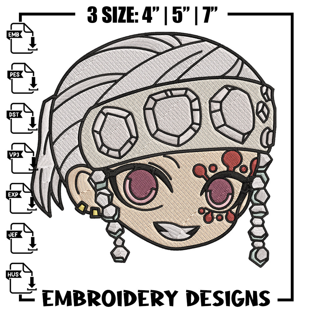 Tengen sticker Embroidery Design, Demon slayer Embroidery, Embroidery File, Anime Embroidery, Digital download.jpg