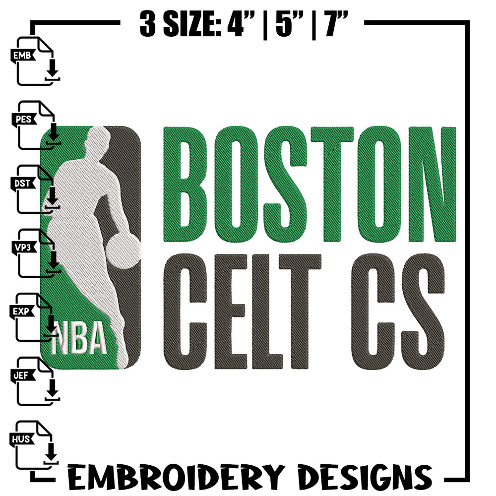 Boston Celtics logo embroidery design, NBA embroidery, Sport embroidery, Logo sport embroidery, Embroidery design..jpg