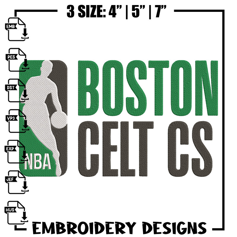 Boston Celtics logo embroidery design, NBA embroidery, Sport embroidery, Logo sport embroidery, Embroidery design..jpg