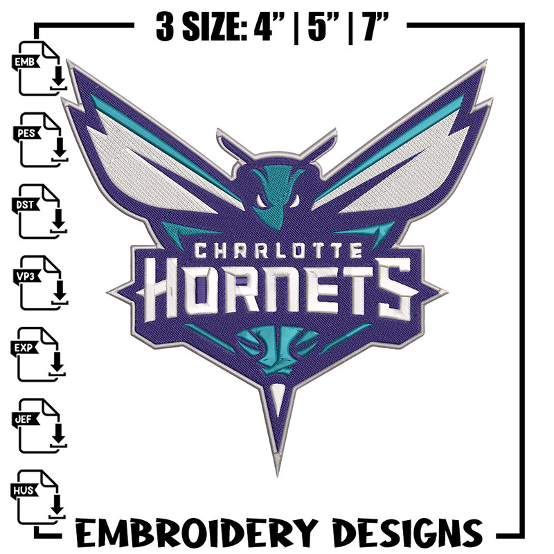 Charlotte Hornets logo embroidery design, NBA embroidery, Sport embroidery, Embroidery design,Logo sport embroidery.jpg