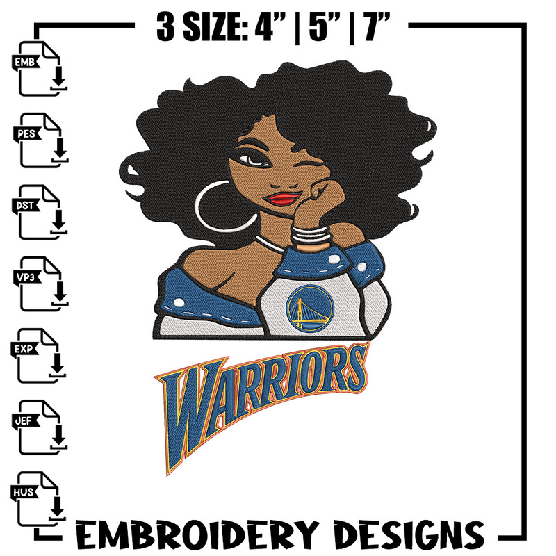 Golden State Warriors girl embroidery design, NBA embroidery,Sport embroidery, Embroidery design,Logo sport embroidery.jpg