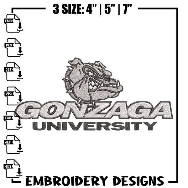 Gonzaga Bulldogs embroidery design, NCAA embroidery, Sport embroidery,Logo sport embroidery, Embroidery design.jpg