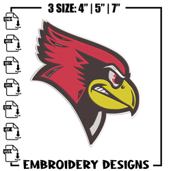 Illinois State Redbirds embroidery design, NCAA embroidery, Sport embroidery,Logo sport embroidery,Embroidery design.