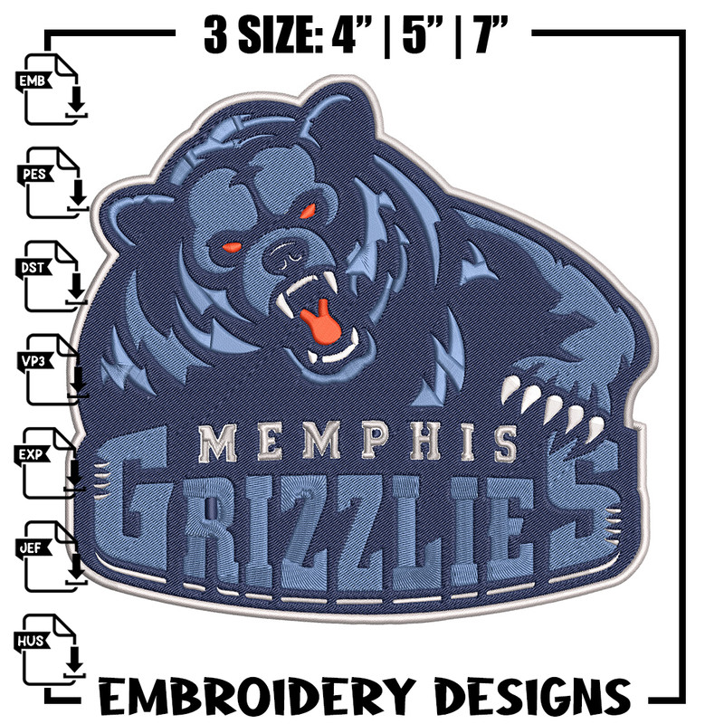 Memphis Grizzlies logo embroidery design,NBA embroidery, Sport embroidery,Embroidery design, Logo sport embroidery.jpg