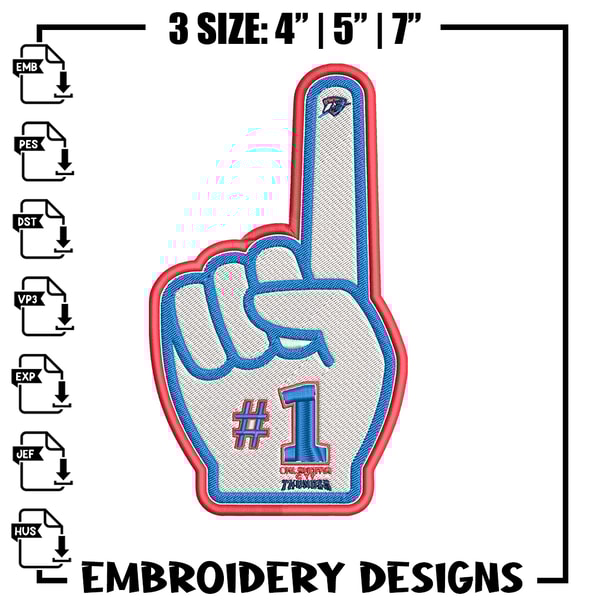 Oklahoma City Thunder no 1 embroidery design, NBA embroidery,Sport embroidery,Embroidery design, Logo sport embroidery.jpg