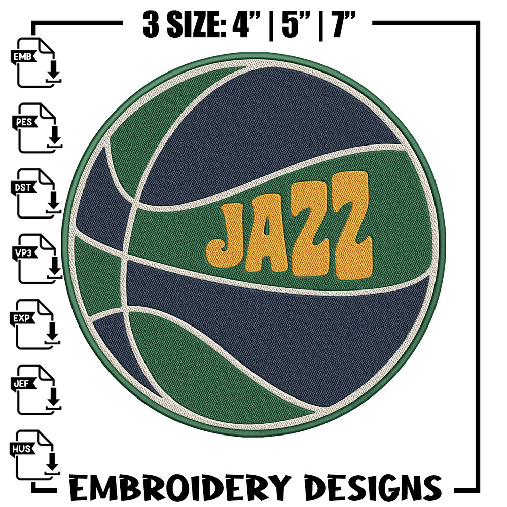 Utah Jazz logo embroidery design, NBA embroidery, Sport embroidery,Embroidery design,Logo sport embroidery..jpg