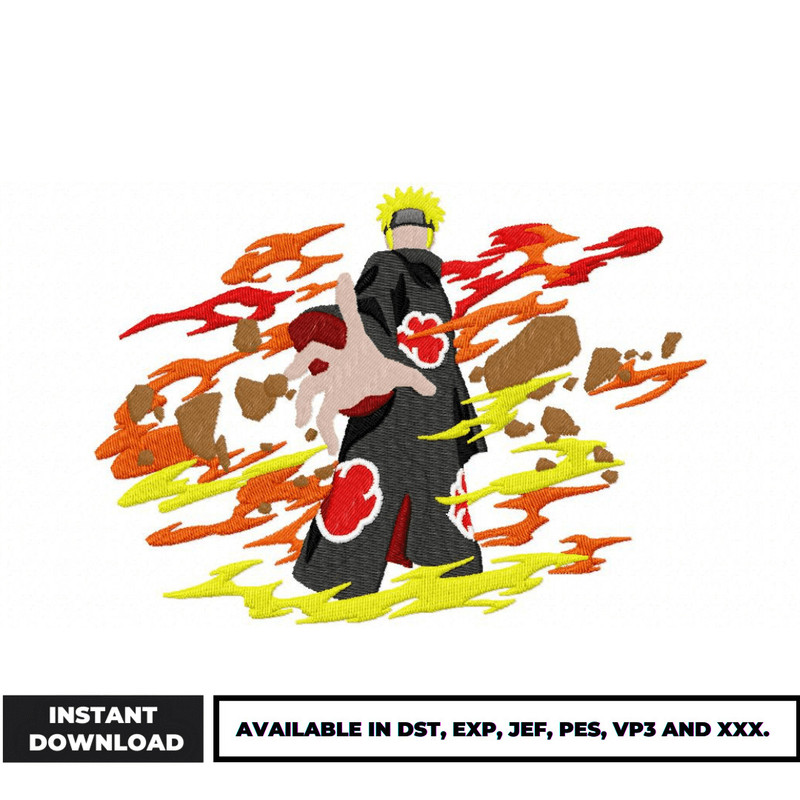 Akatsuki naruto embroidery design
