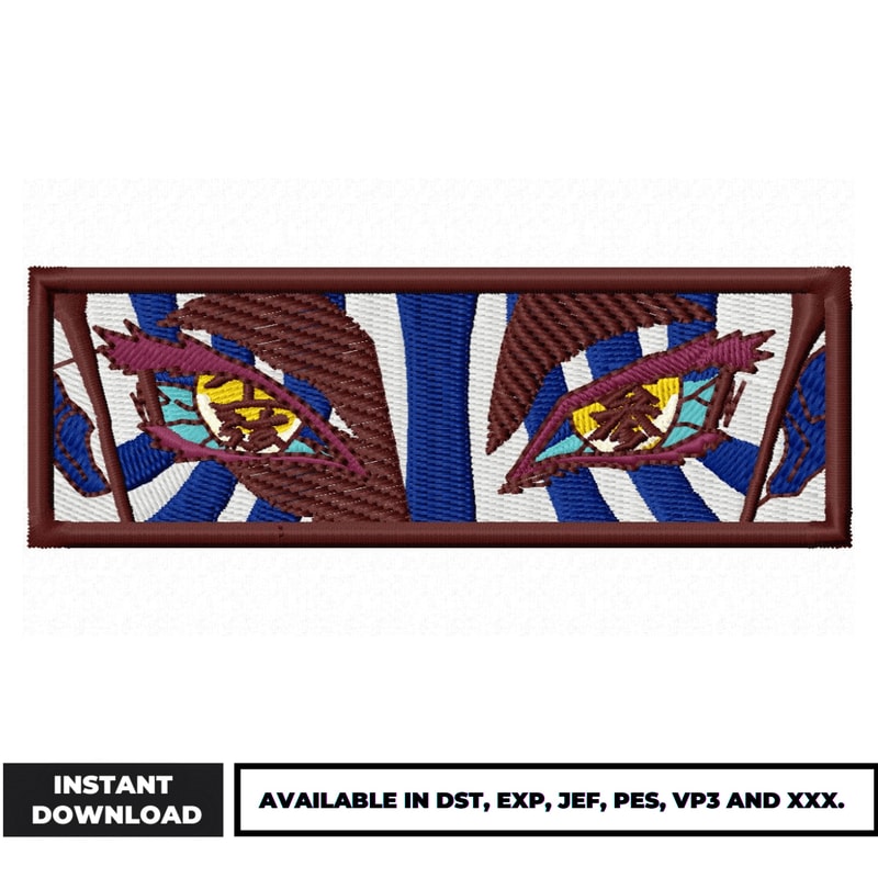 Akaza rectangle embroidery design (2)