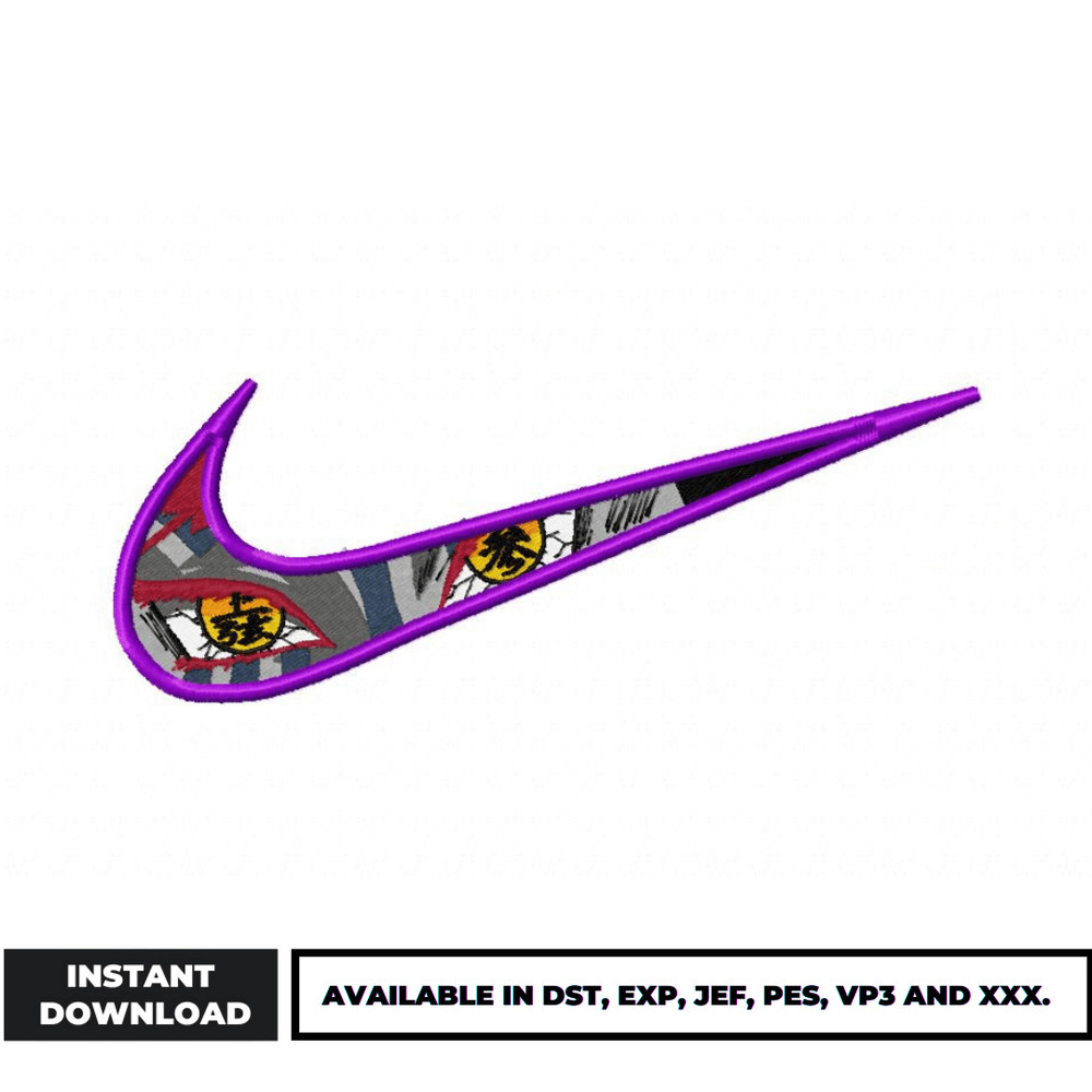 Akaza swoosh eyes embroidery design