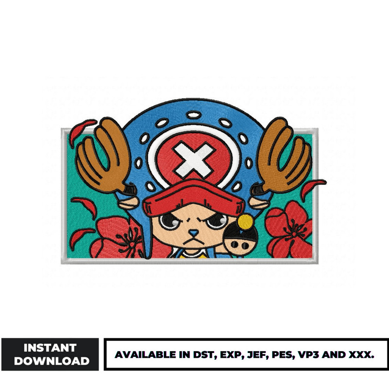 Chopper one piece embroidery design