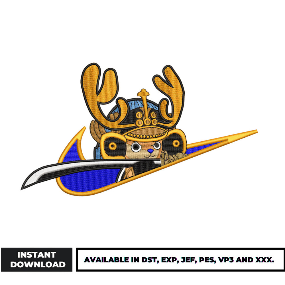 Chopper swoosh embroidery design