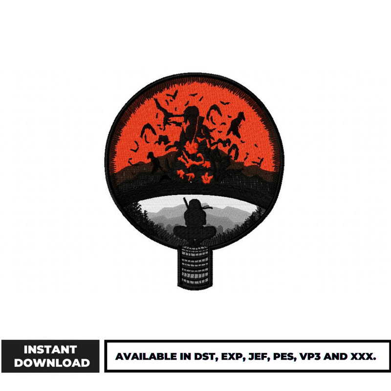 Clan Uchiha embroidery design