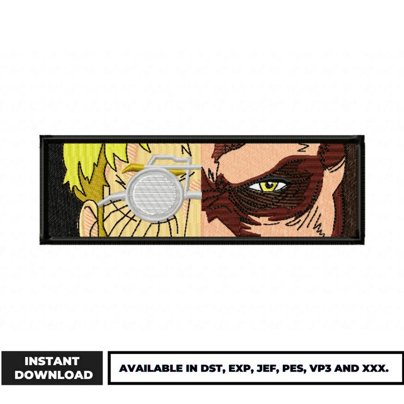 Colossal eyes embroidery design