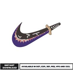 demon slayer sword embroidery design