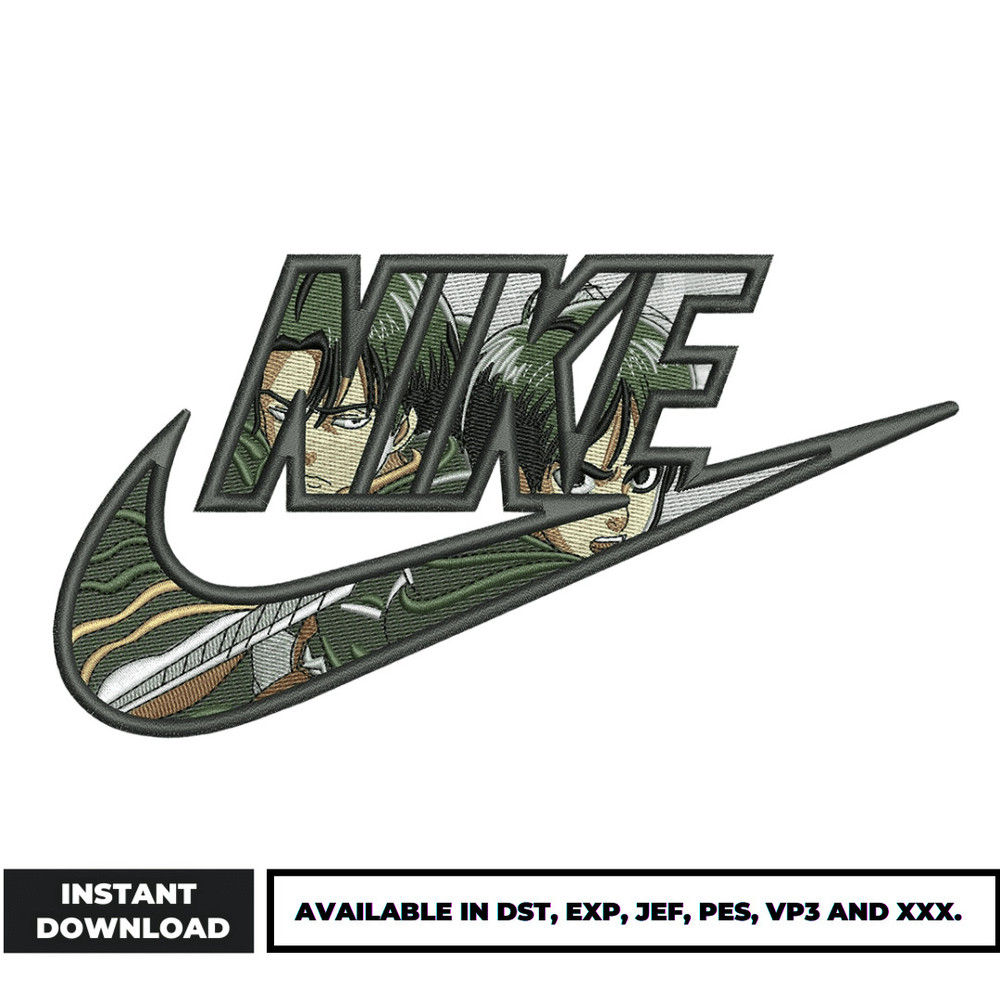 Eren x levi swoosh embroidery design