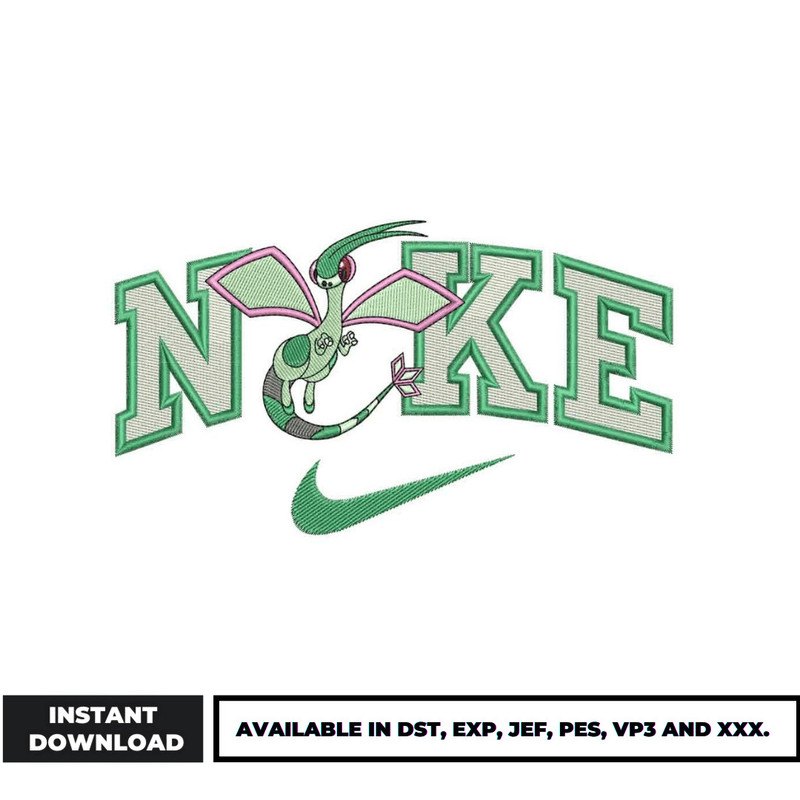 Flygon pokemon nike embroidery design