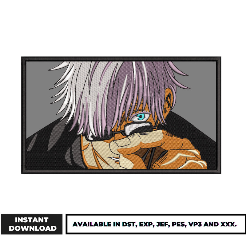 Gojo eyes boxed embroidery design