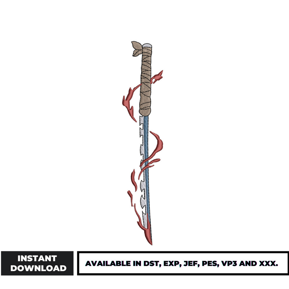 Inosuke sword embroidery design