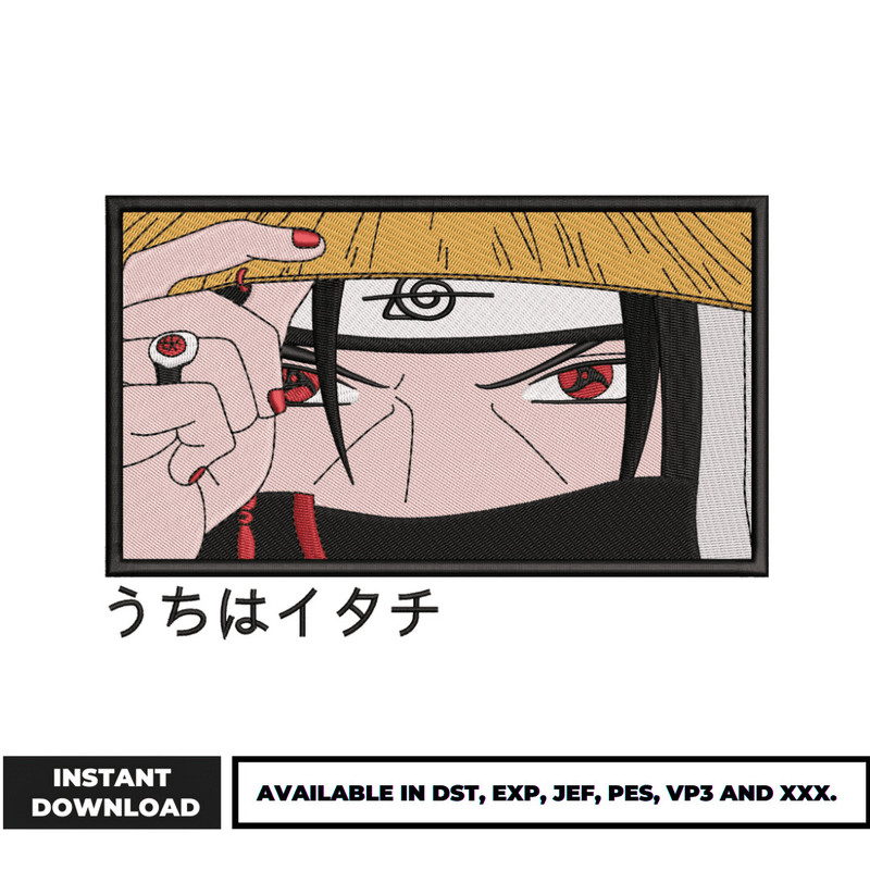Itachi rectangle embroidery design (2)
