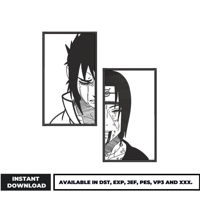 Itachi x sasuke embroidery design (2)