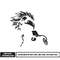 Kakashi black white embroidery design