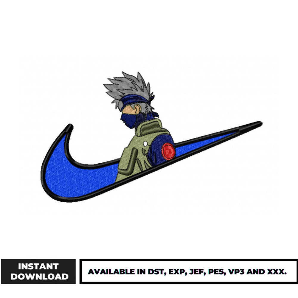 Kakashi sensei embroidery design