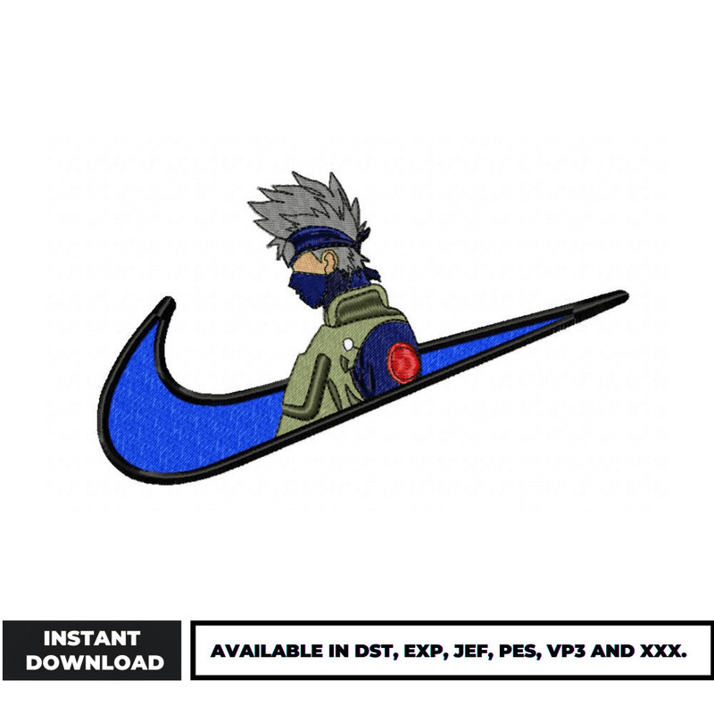Kakashi sensei embroidery design
