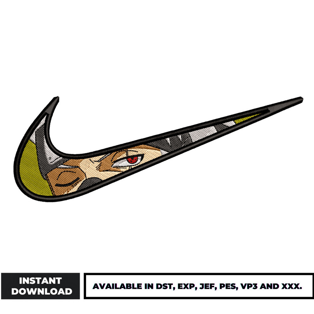 Kakashi swoosh embroidery design