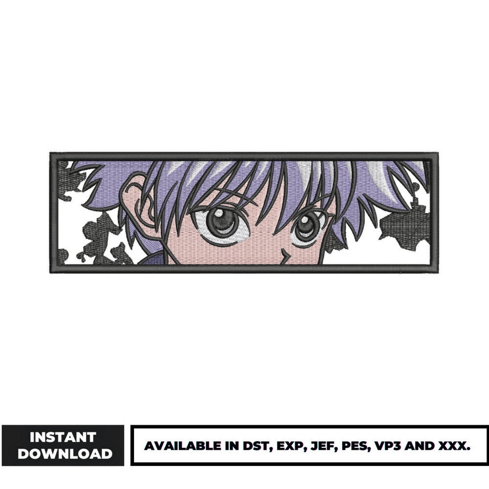 Killua eyes hunter x hunter embroidery design