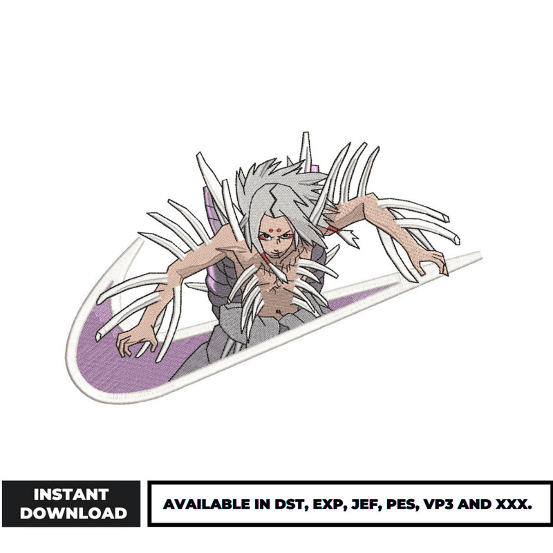 Kimimaro swoosh embroidery design