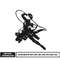 Levi black white embroidery design