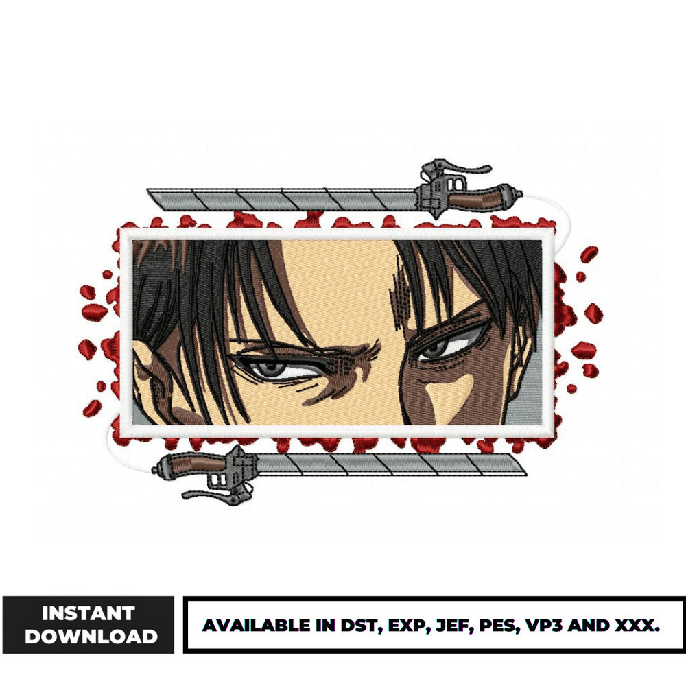 Levi eyes embroidery design